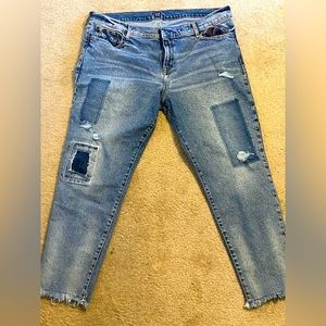 Plus Size- GAP- Patch Work High Rise Jeans